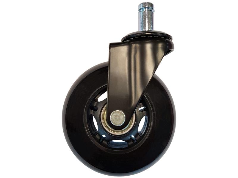 LC-Power Gaming Stuhlrollen 5er Set Schwarz Rollenset in der Farbe Schwarz für schnelles Gleiten von Tisch zu Tisch
