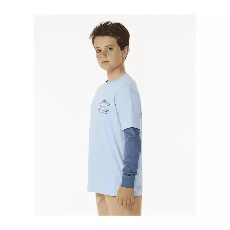 Teeshirt junior RIPCURL Pure Surf Ls 2 In 1 Tee-Boy Cool Blue