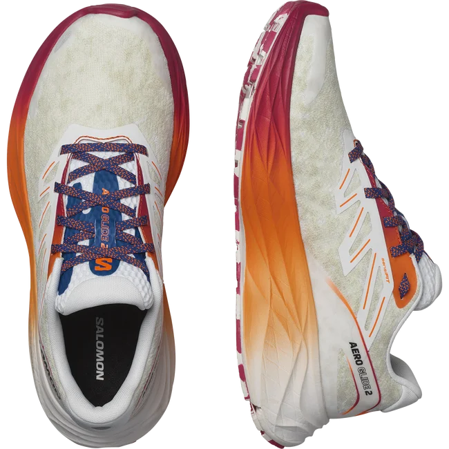 AERO GLIDE 2  Laufschuhe Damen White/DragonFire/Vivacious