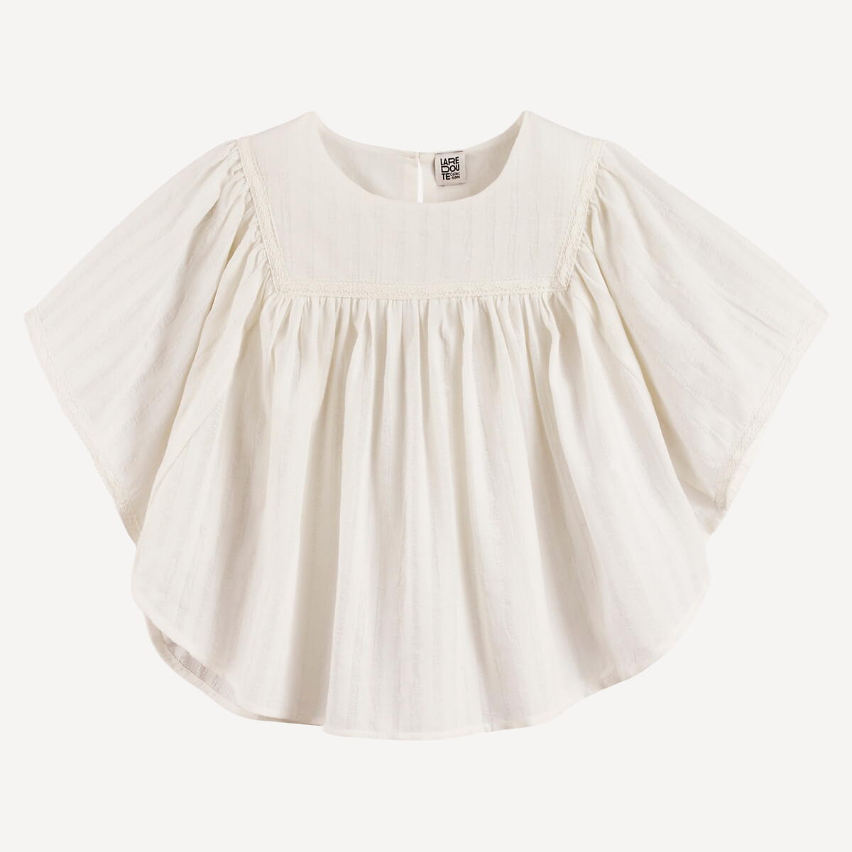 COLEÇÕES LA REDOUTE<br>Blusa borboleta com mangas curtas