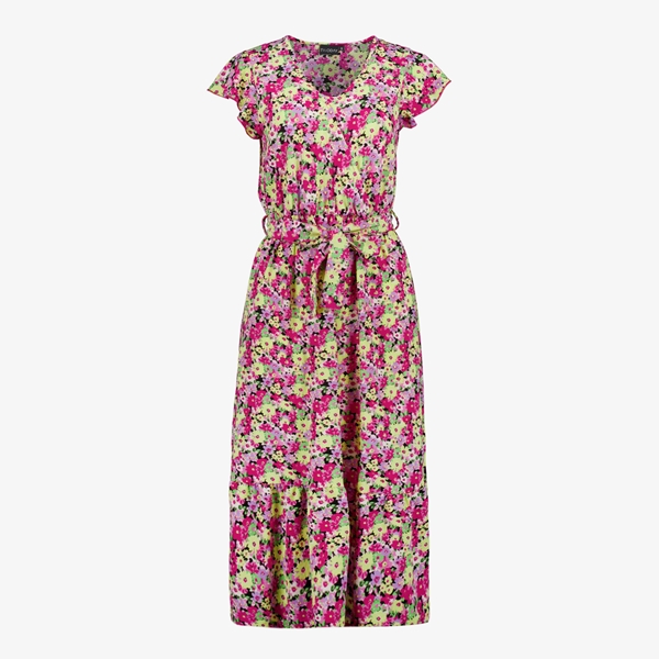 TwoDay dames maxi jurk roze met bloemenprint