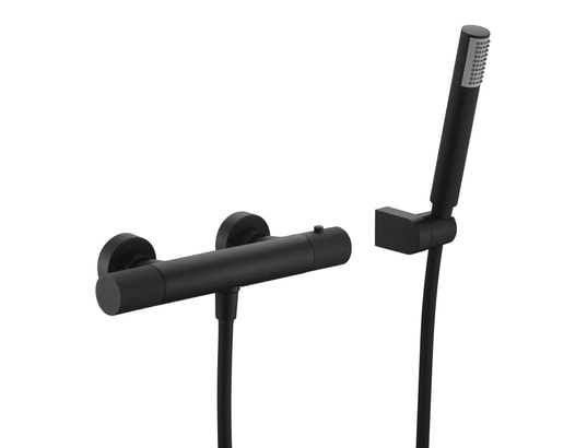 IMEX - Mitigeur de douche Ensemble douche thermostatique black gun métal - line