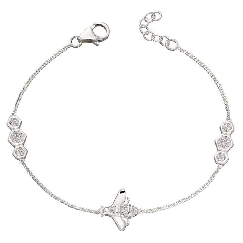 Bracelet abeille en argent 925/1000