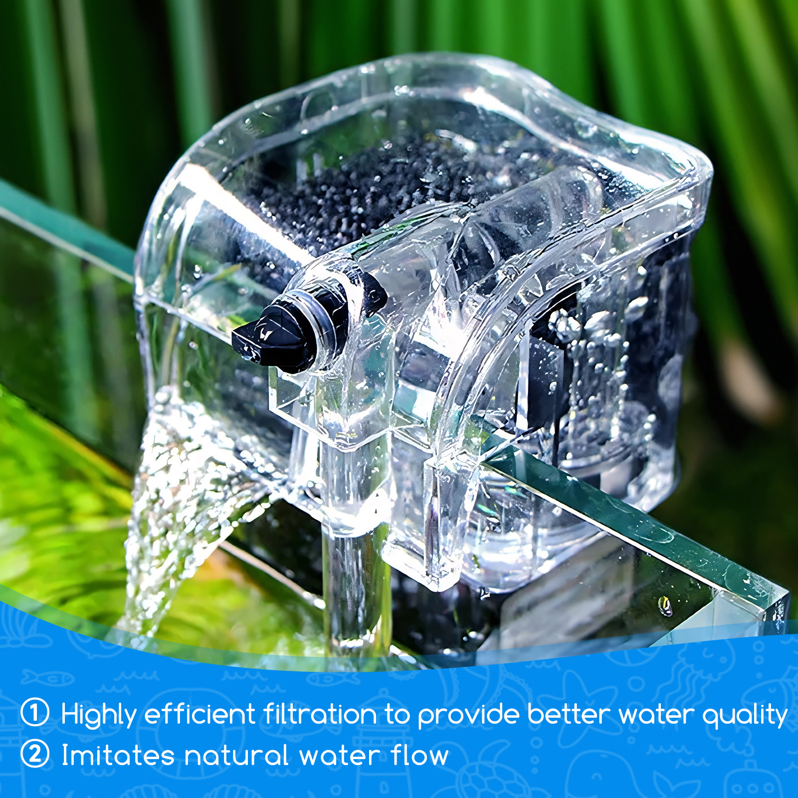 Nobleza - Aquários e tanques de peixes completos de 27 litros, aquários de vidro com sistema de filtragem integrado e iluminação LED, aquários para iniciantes.