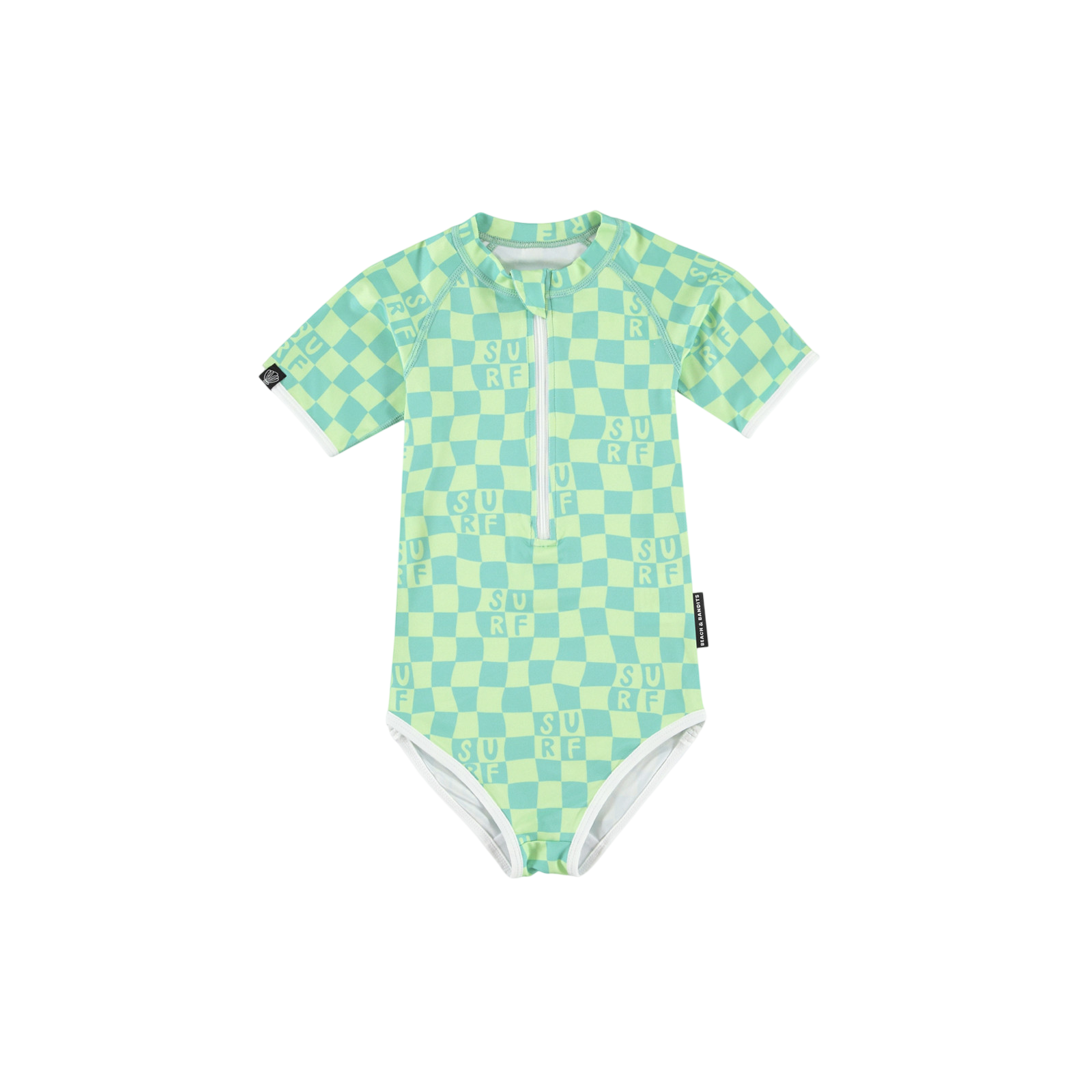 Badeanzug UPF 50  Checkered Surf Green