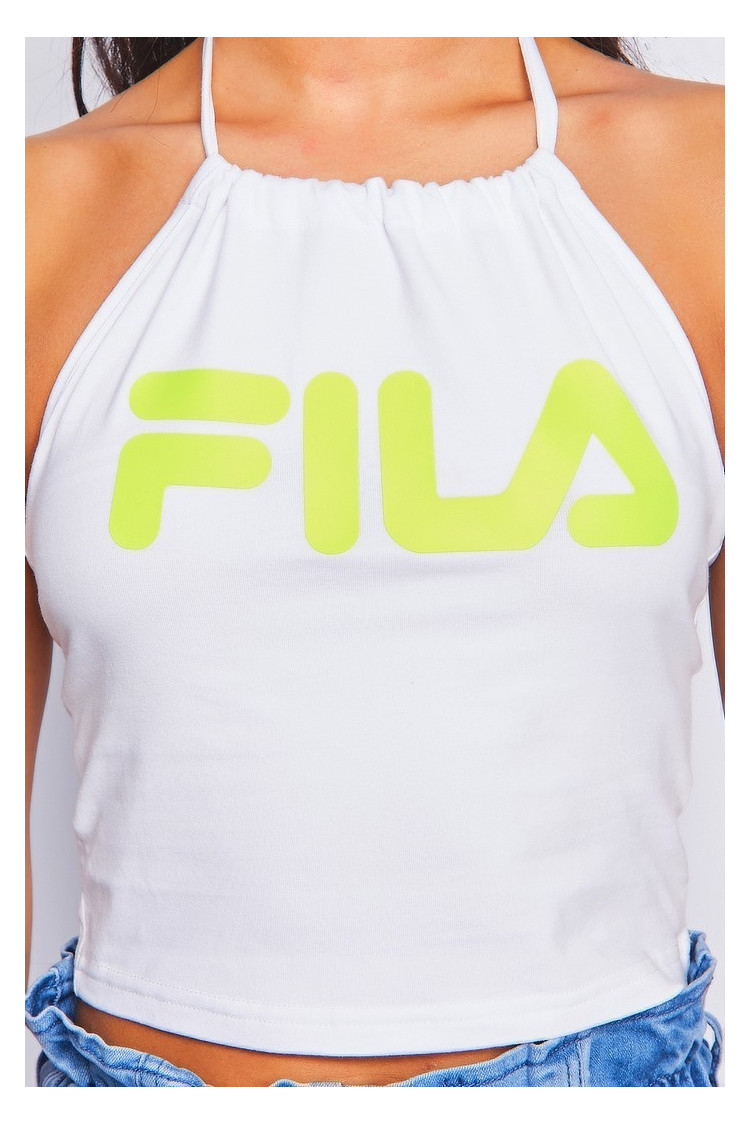 Crop top dos nu blanc Chiara Fila fluo / 687080