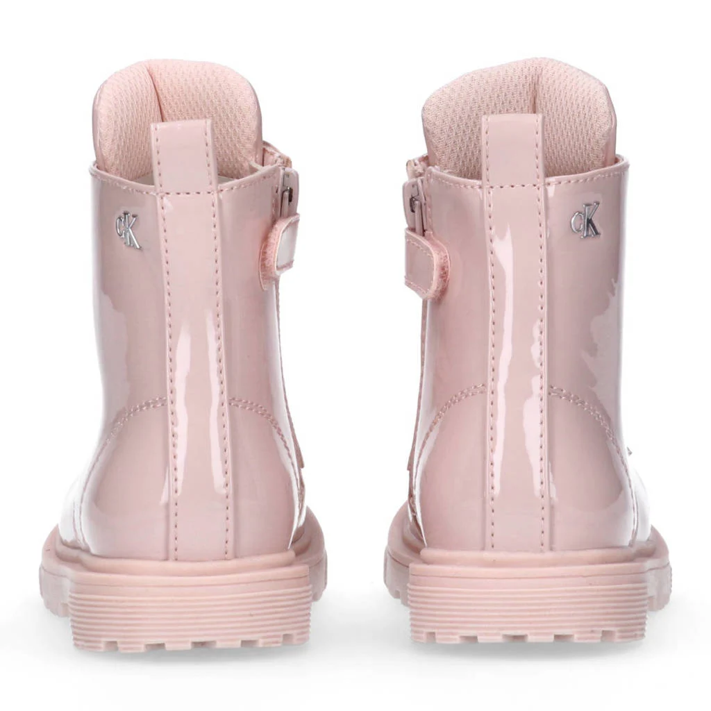 Calvin Klein lak veterboots lichtroze