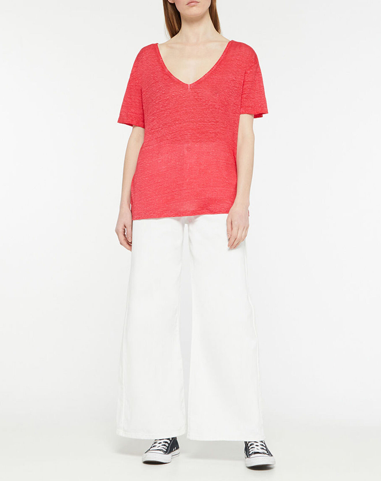 Galeries Lafayette T-Shirt 100% Lin Nada rose
