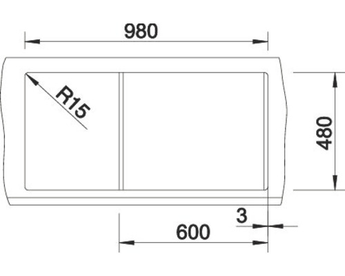 Blanco METRA XL 6 S spoelbak, 1000 x 500 mm, zacht wit, 527123