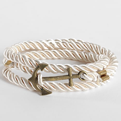 Bracelet AE125 Blanc Doré