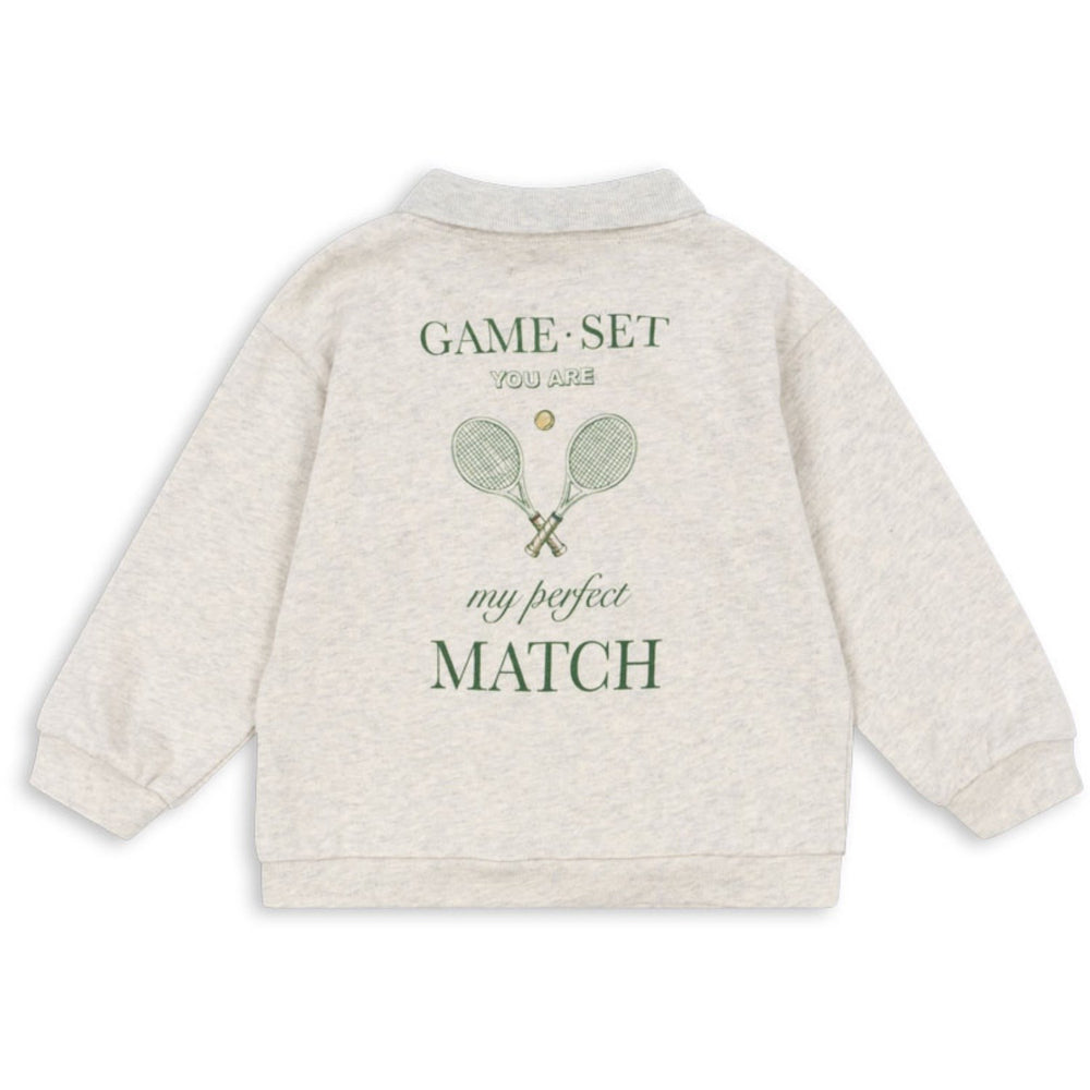 Køb Konges Sløjd Off White Melange Spotty Ls Polo GOTS