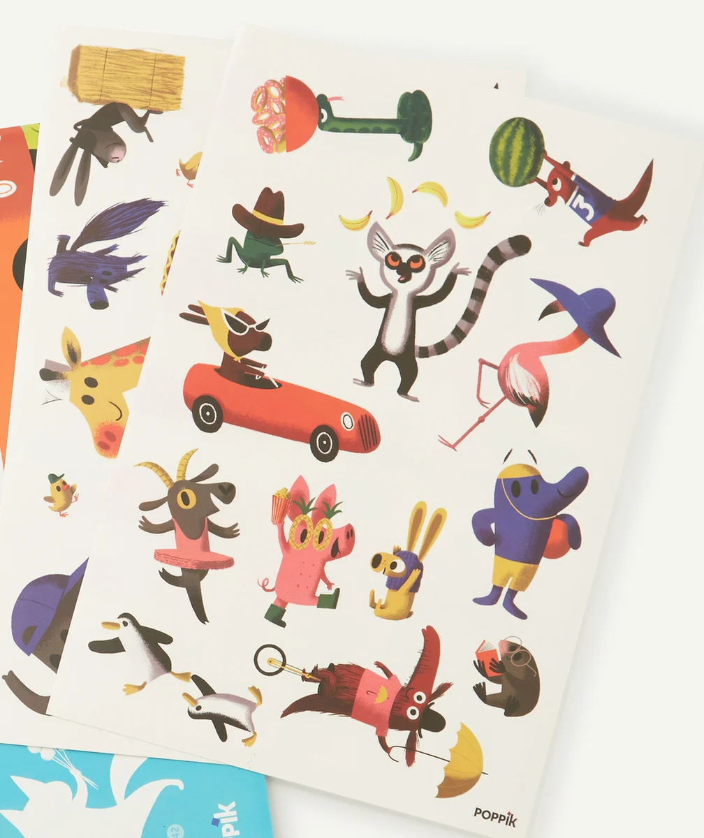 POPPIKPOSTER AVEC STICKERS SUR LE JEU DES ANIMAUX 4-8 ANS