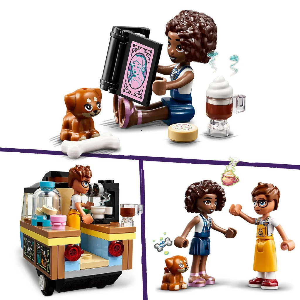 Toffe set!Bakkersfoodtruck Bakkerij Speelgoed Voertuig Set met Mini Poppetjes 42606