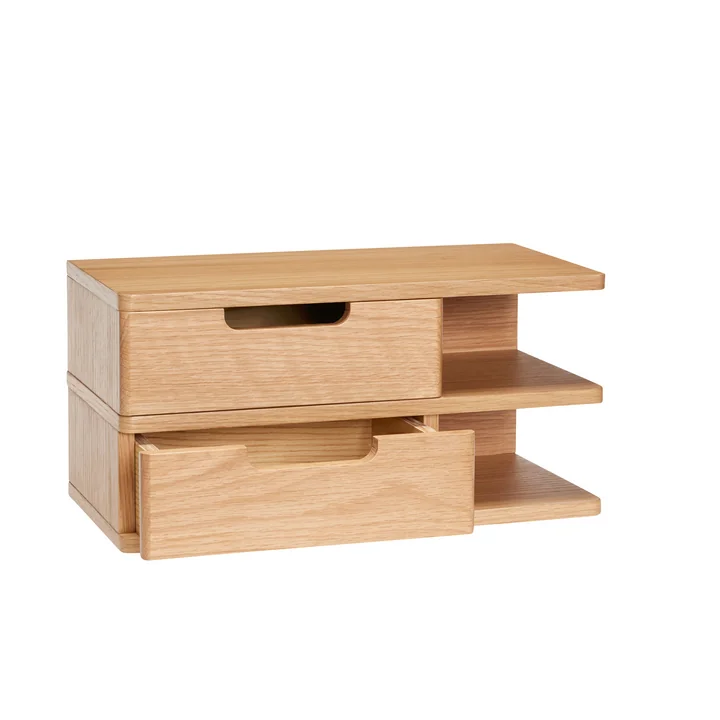 Hübsch Interior - Open Wandregal, 40 x 20 cm, Eiche