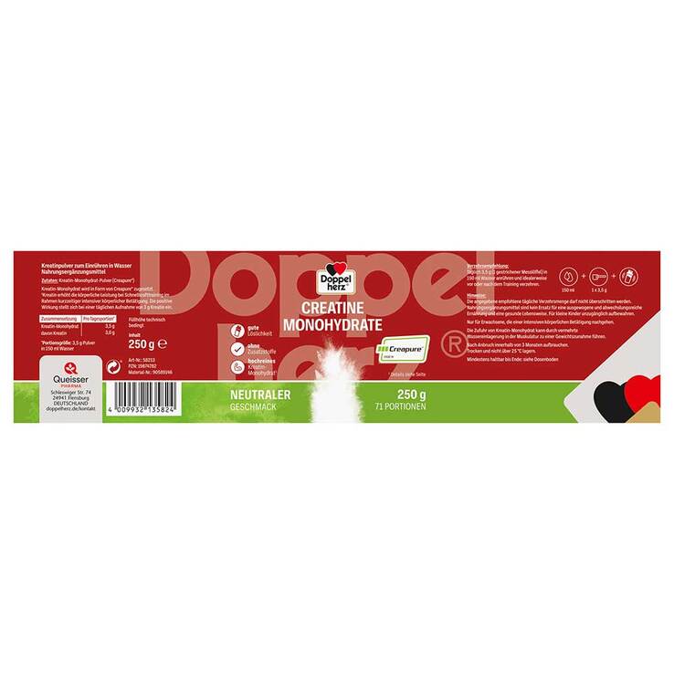 Doppelherz Creatine Monohydrate Pulver, 250 g