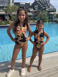 Kimono & swimsuit - black