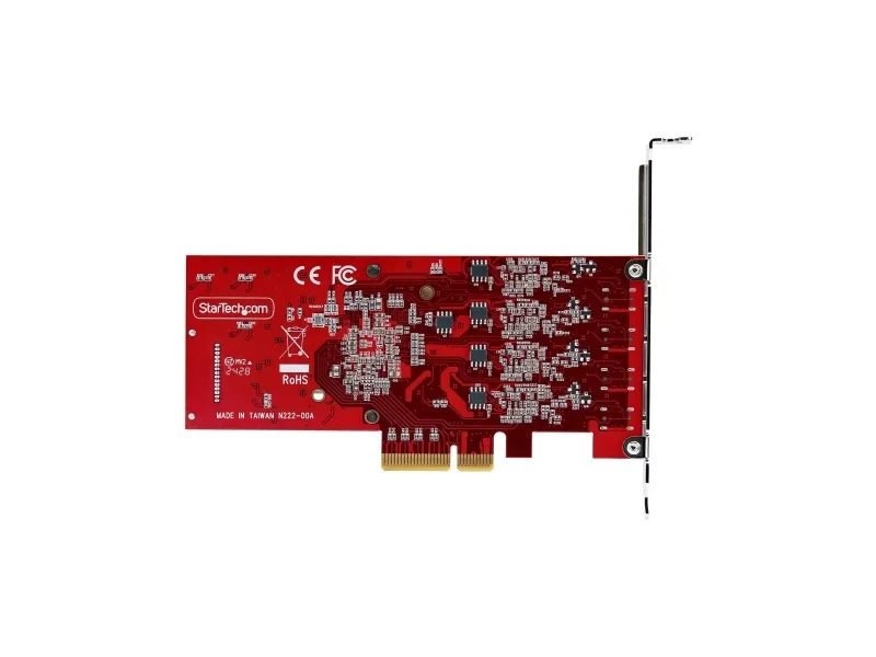 StarTech.com 4-Port USB Type-C PCIe Card, USB-C 10Gb, 4x Controllers, TAA - USB-adapter - PCIe 3.0 x4 - USB-C 3.2 Gen 2 x 4 - TAA-kompatibel