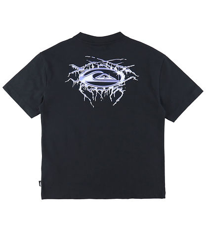 Quiksilver T-Shirt - Merkur Chrome Blitz - Schwarz m. Print