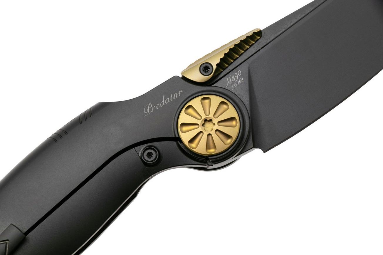 Rike Knife Predator DLC Böhler M390, DLC Titanium, zakmes