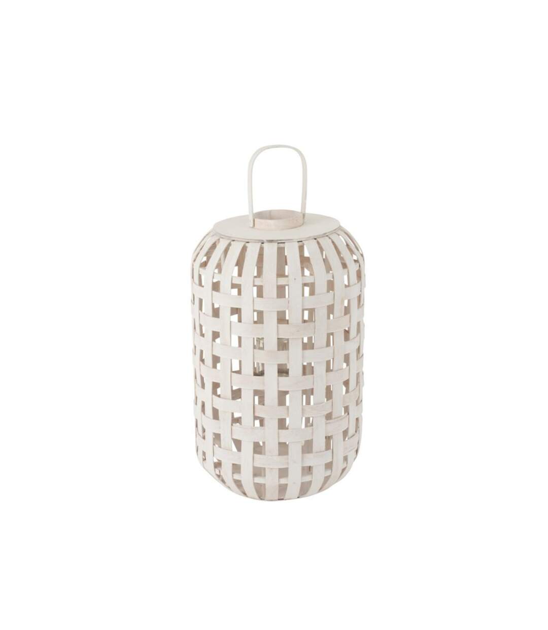 Paris Prix - Lanterne Design Avec Anse cylindre 70cm Blanc