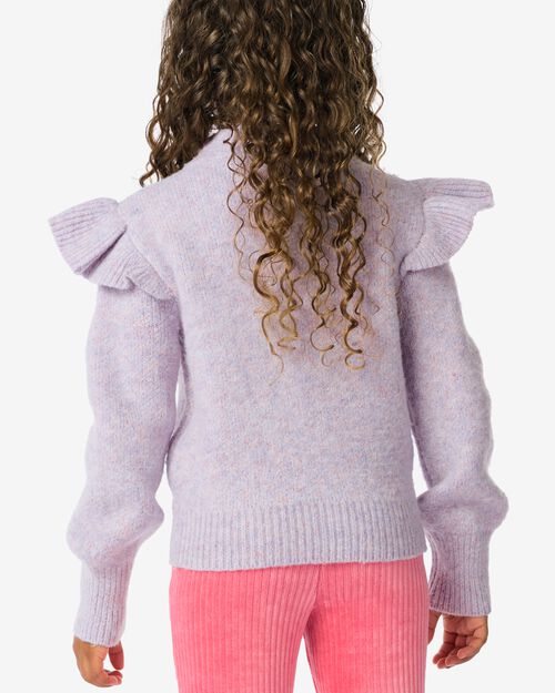 pull enfant en maille violet