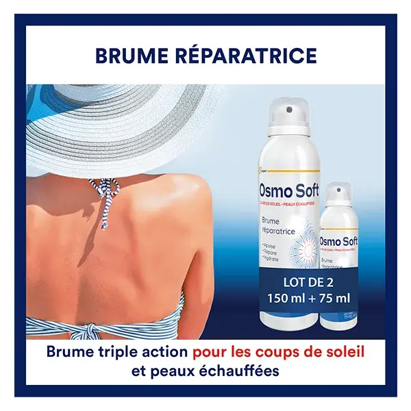 OSMO SOFT - Spray Reparador de Queimaduras Solares - A partir dos 3 anos - Aerossol 150ml + 75ml