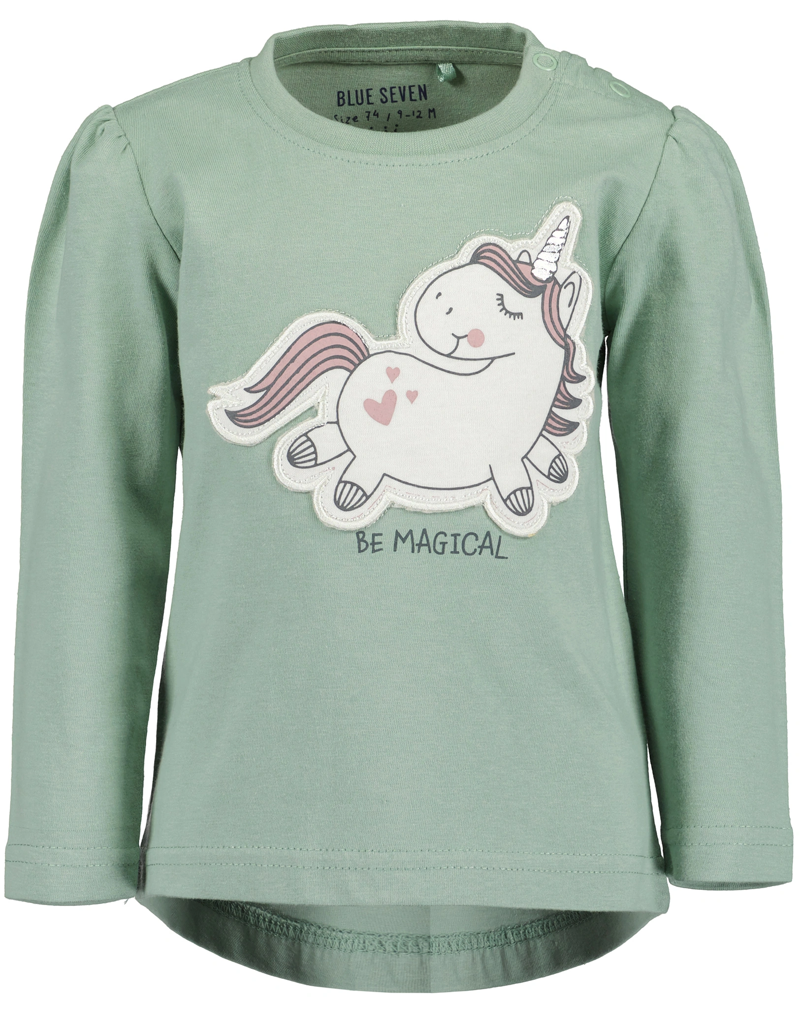 Langarmshirt HAPPY UNICORN in aqua