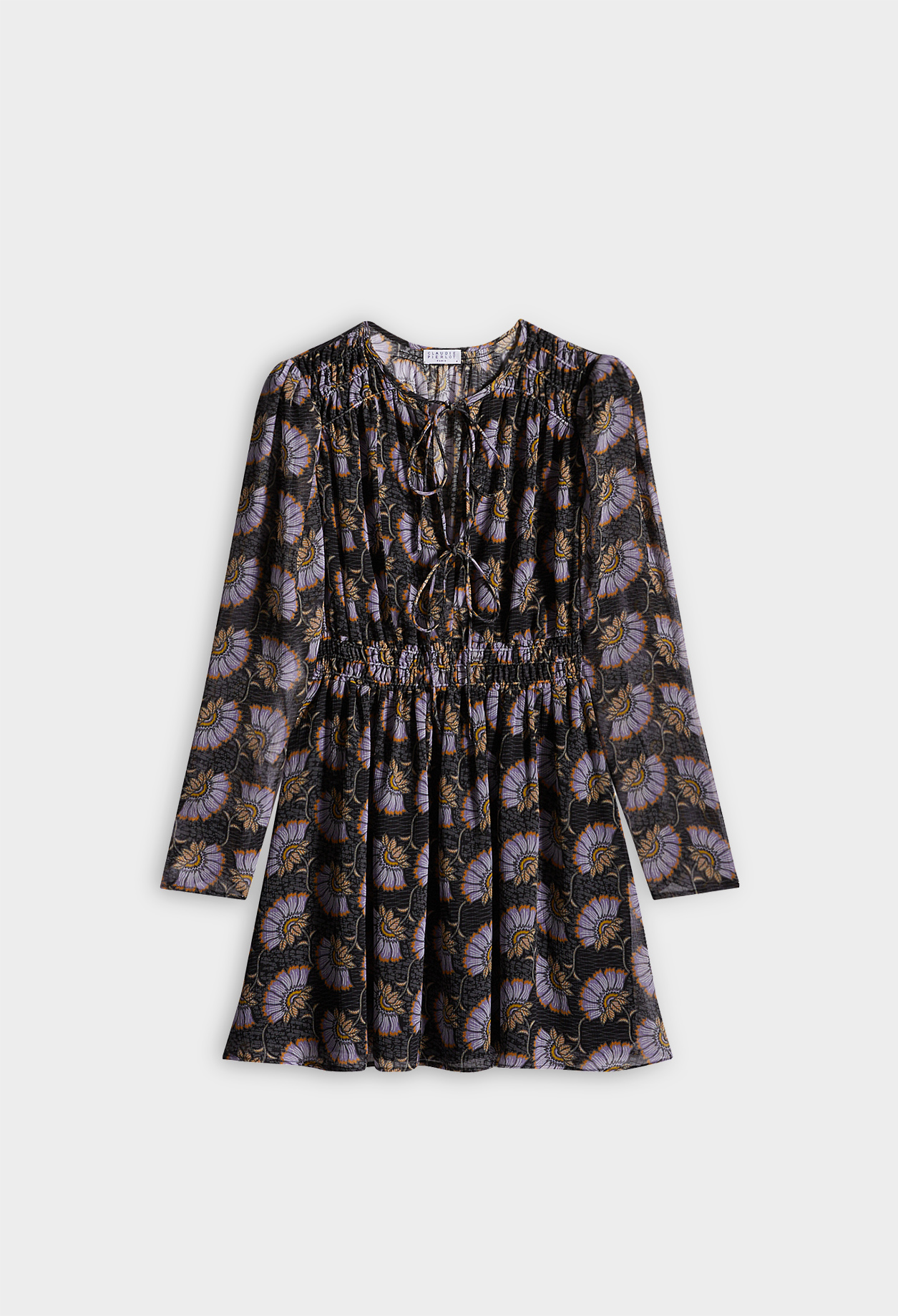 Robe courte &agrave; manches longues