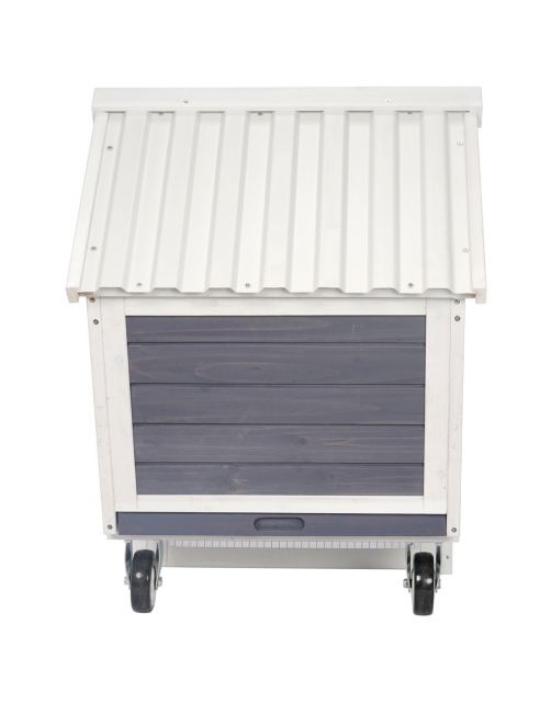 Adori Konijnenhok Bux - Dierenverblijf - 158x60x81.5 cm Grijs Wit