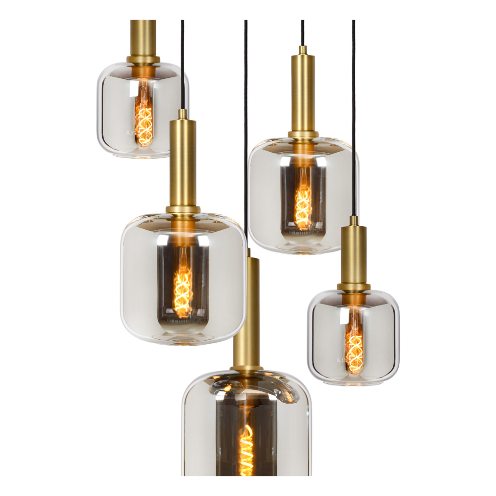 Lucide Joanet hanglamp 66cm 5x E27 zwart