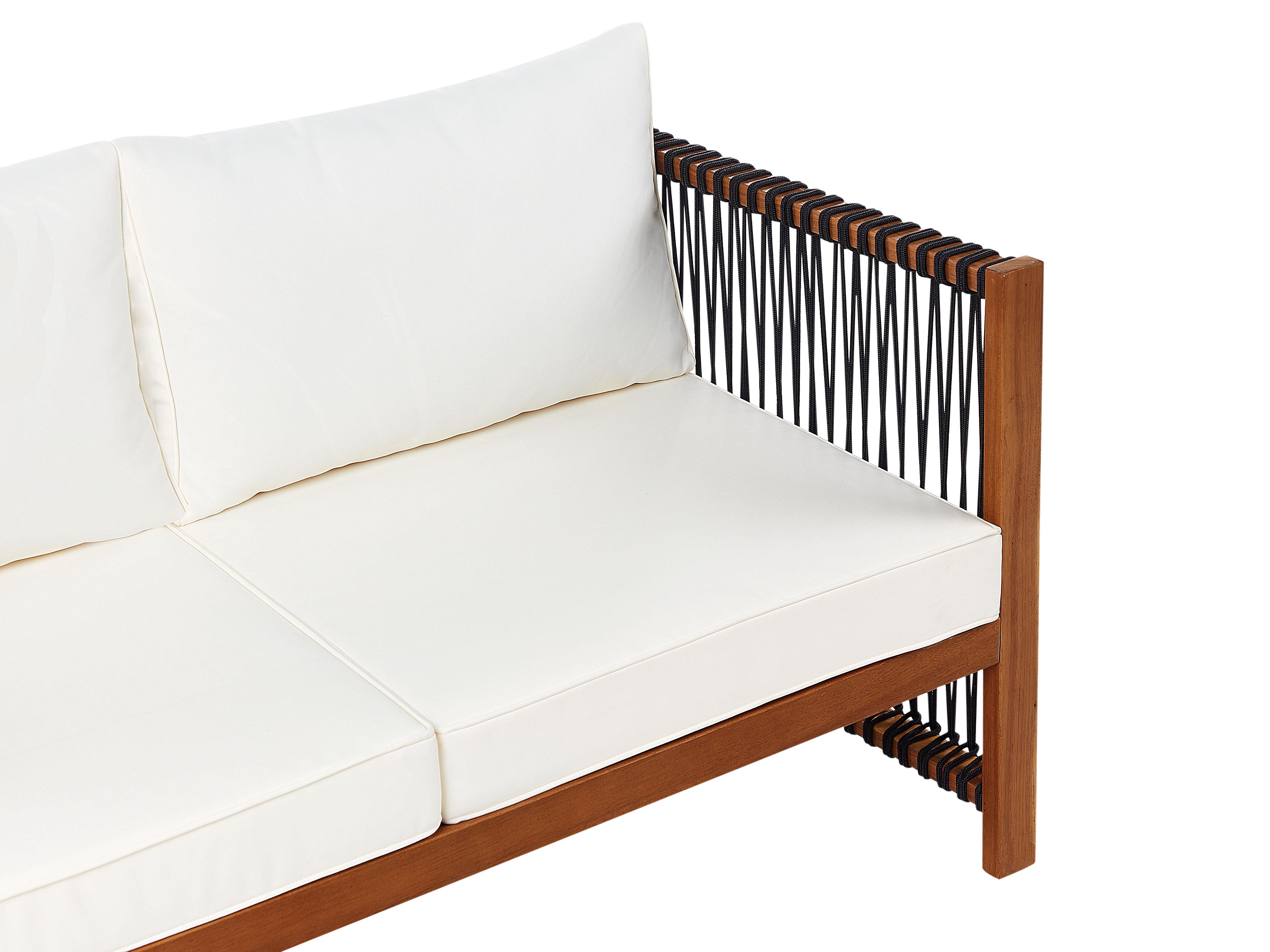 Loungeset met tafel 4-zits ANTRIA Acaciahout Zwart