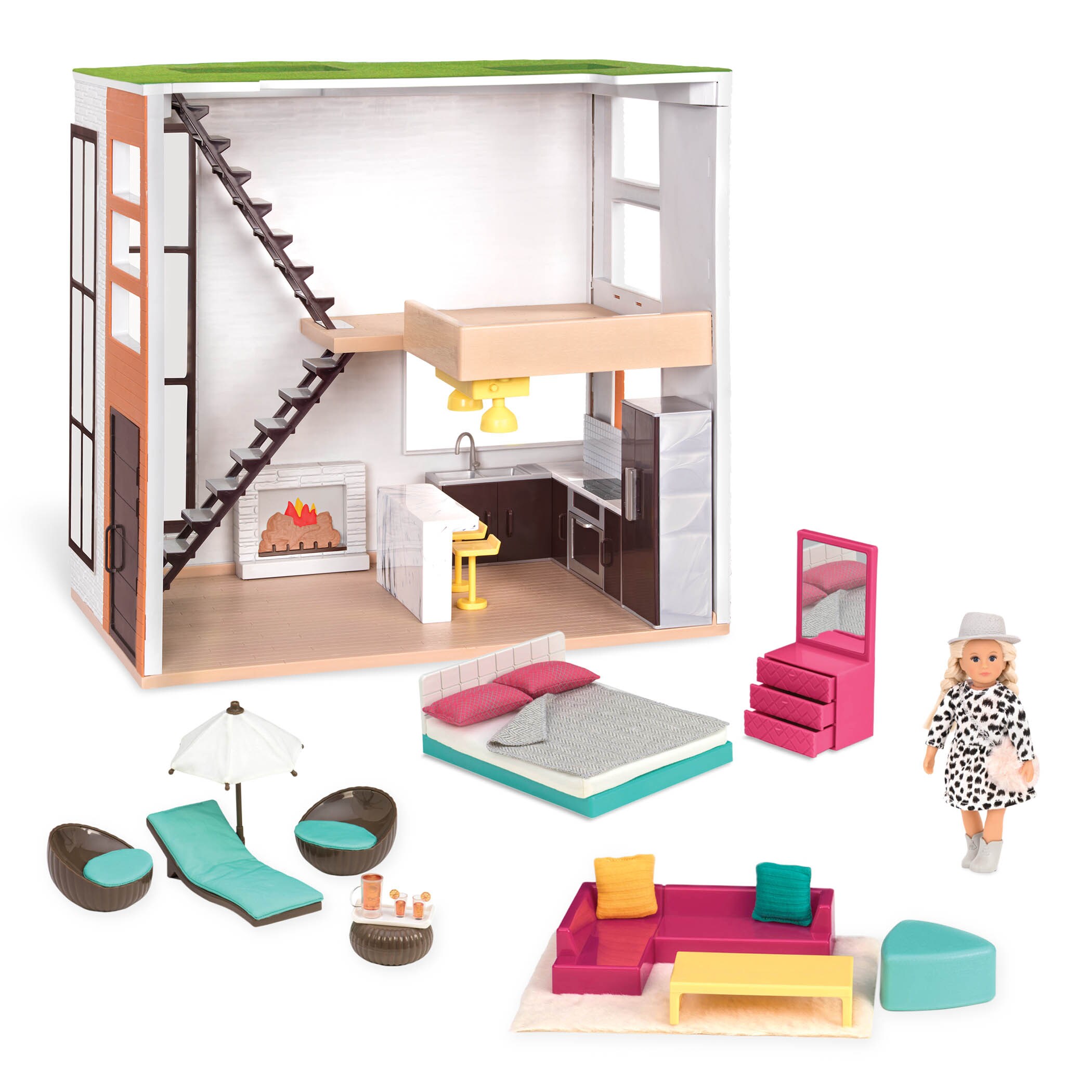 LORI Puppenhaus Loft Spiel Set