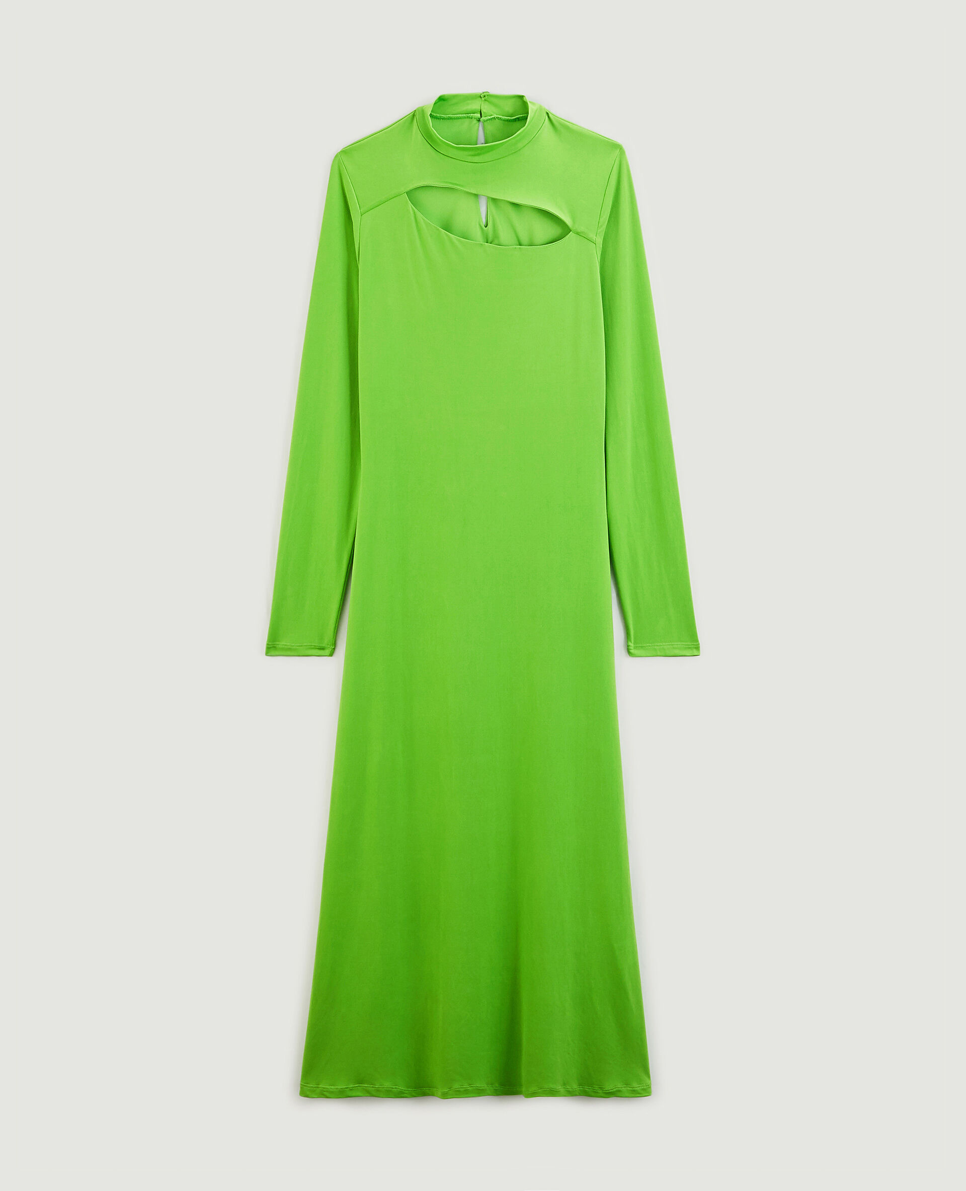 Robe longue avec ouverture devant - Vert olive