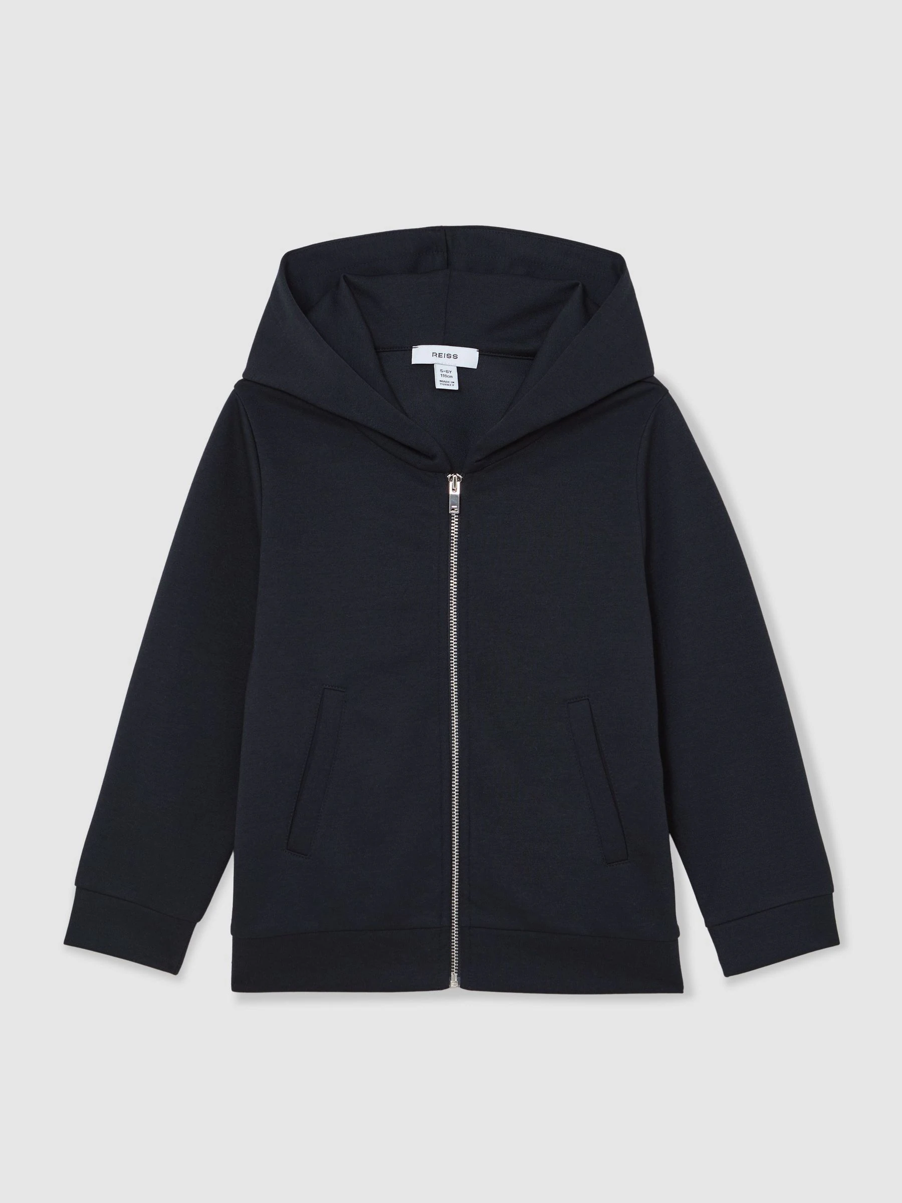 Reiss Harrison Zipped Interlock-Jersey Hoodie