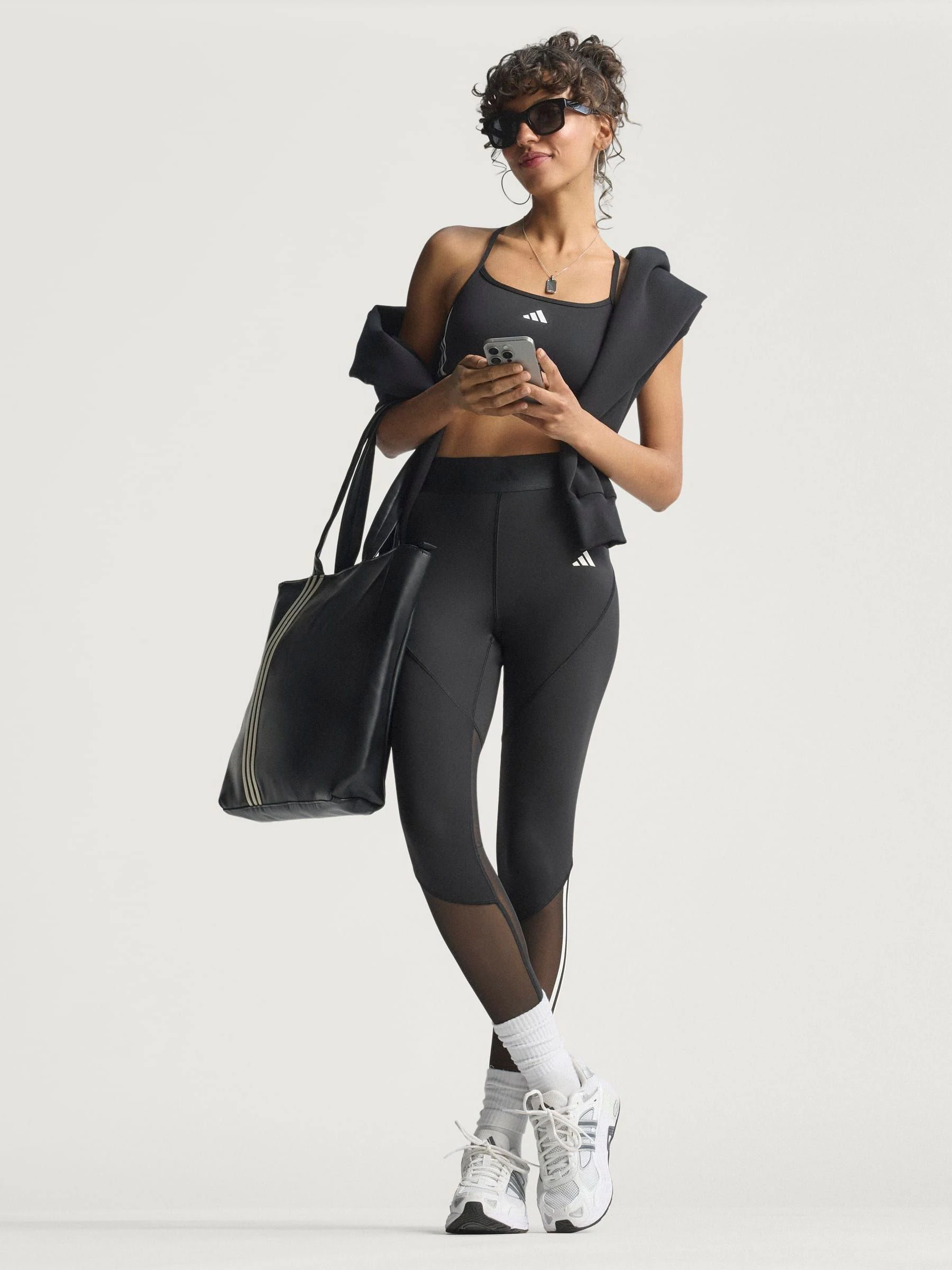 Zwart - adidas Hyperglam lange legging