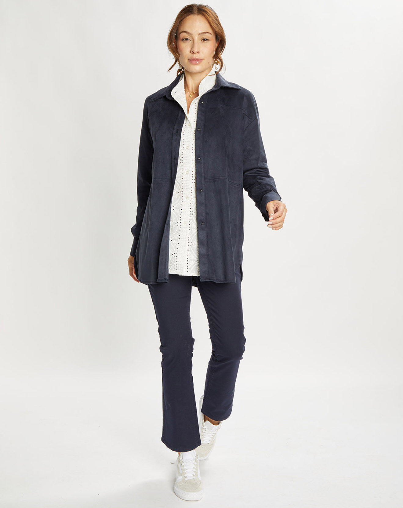 Lauren Vidal Veste en Suédine Lou indigo