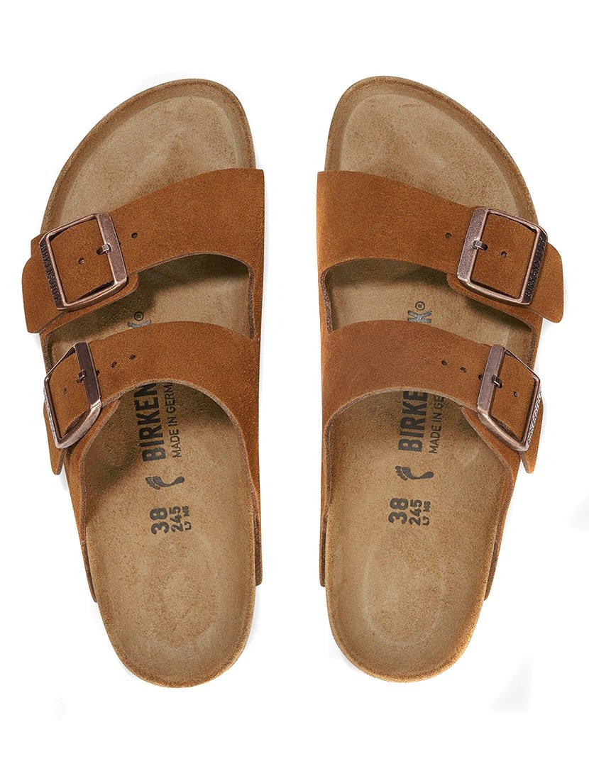 Arizona Suede Leather Narrow Brown