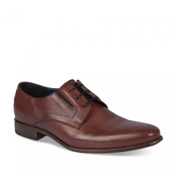 Derbies COGNAC B-BLAKE CUIR