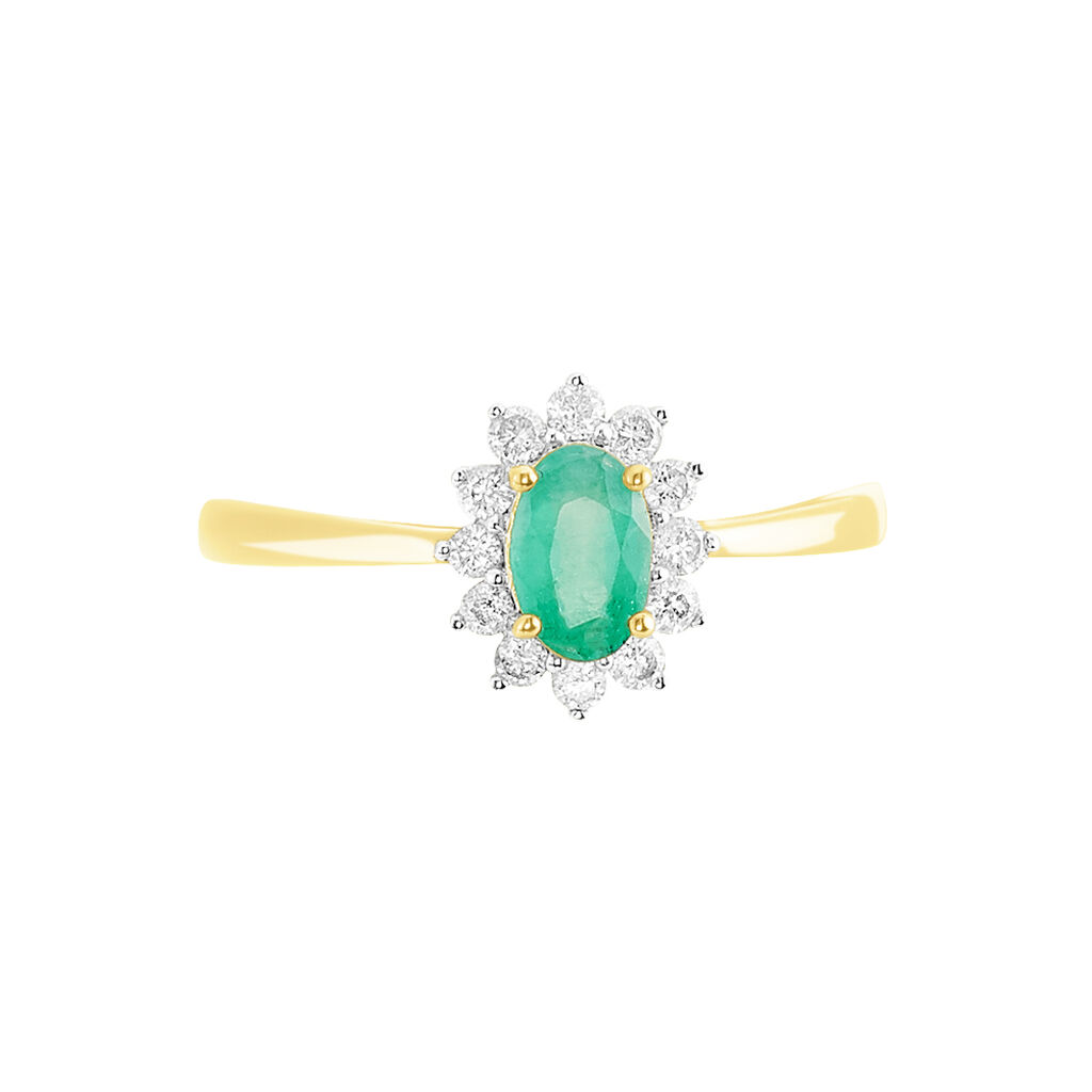 Bague Vladimir Or Jaune Emeraude Diamant