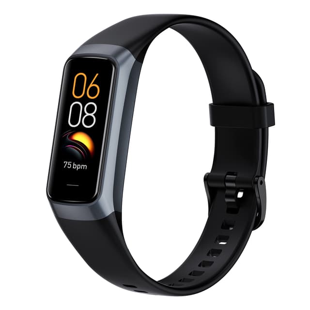 Smartwatch med puls- og blodtryksmåler Sort