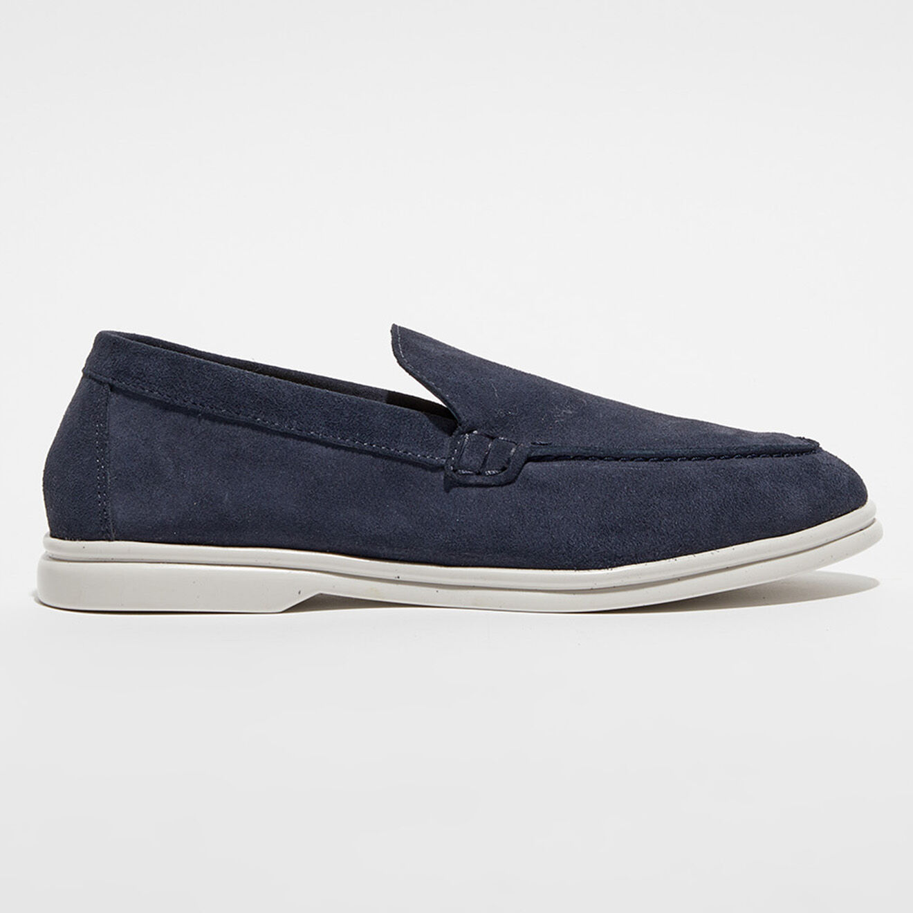 Loafers Mocassins en Velours de Cuir Alice marine