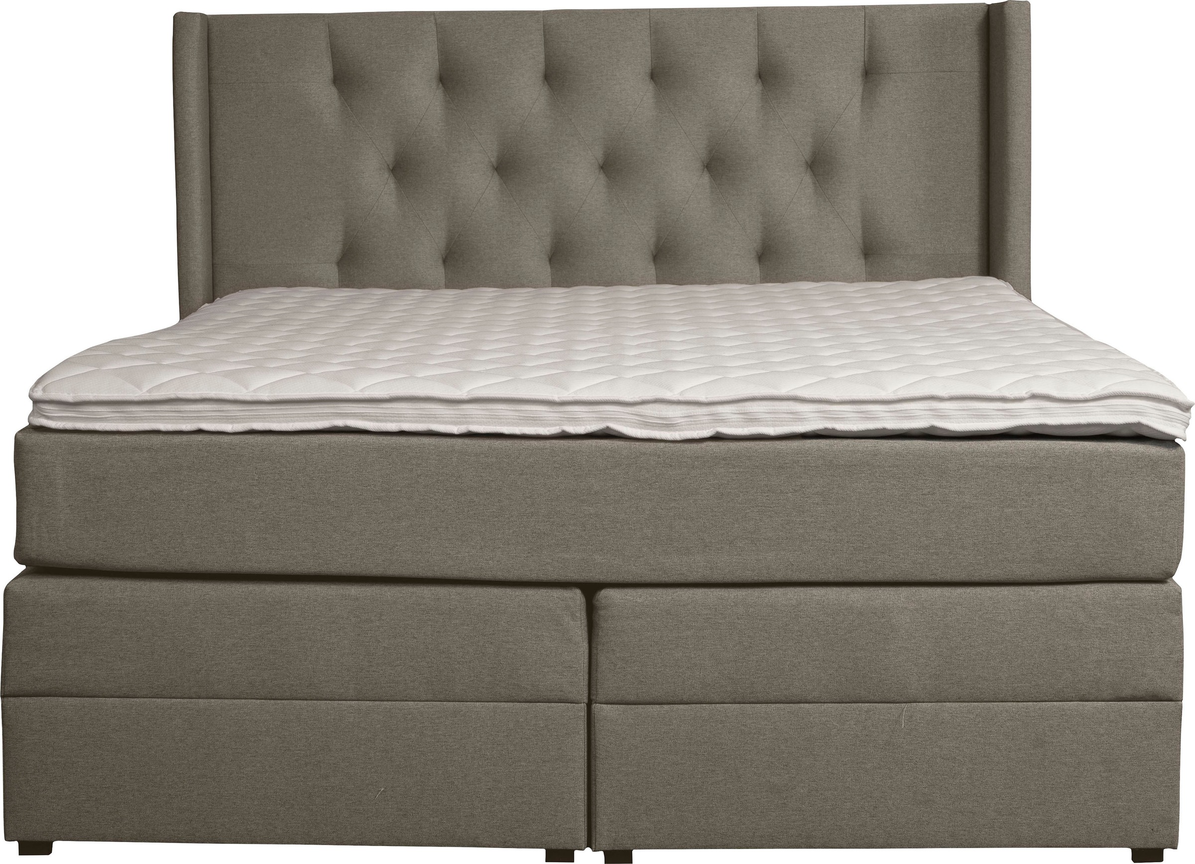 PLACES OF STYLE Boxspringbett »Elegance« mit schöner Knopfheftung, in den Härtegraden H2 & H3, inkl. Schubladen