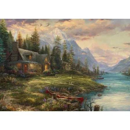 Schmidt Spiele Puzzle - Thomas Kinkade Ausflug am Vatertag, 1000 Teile