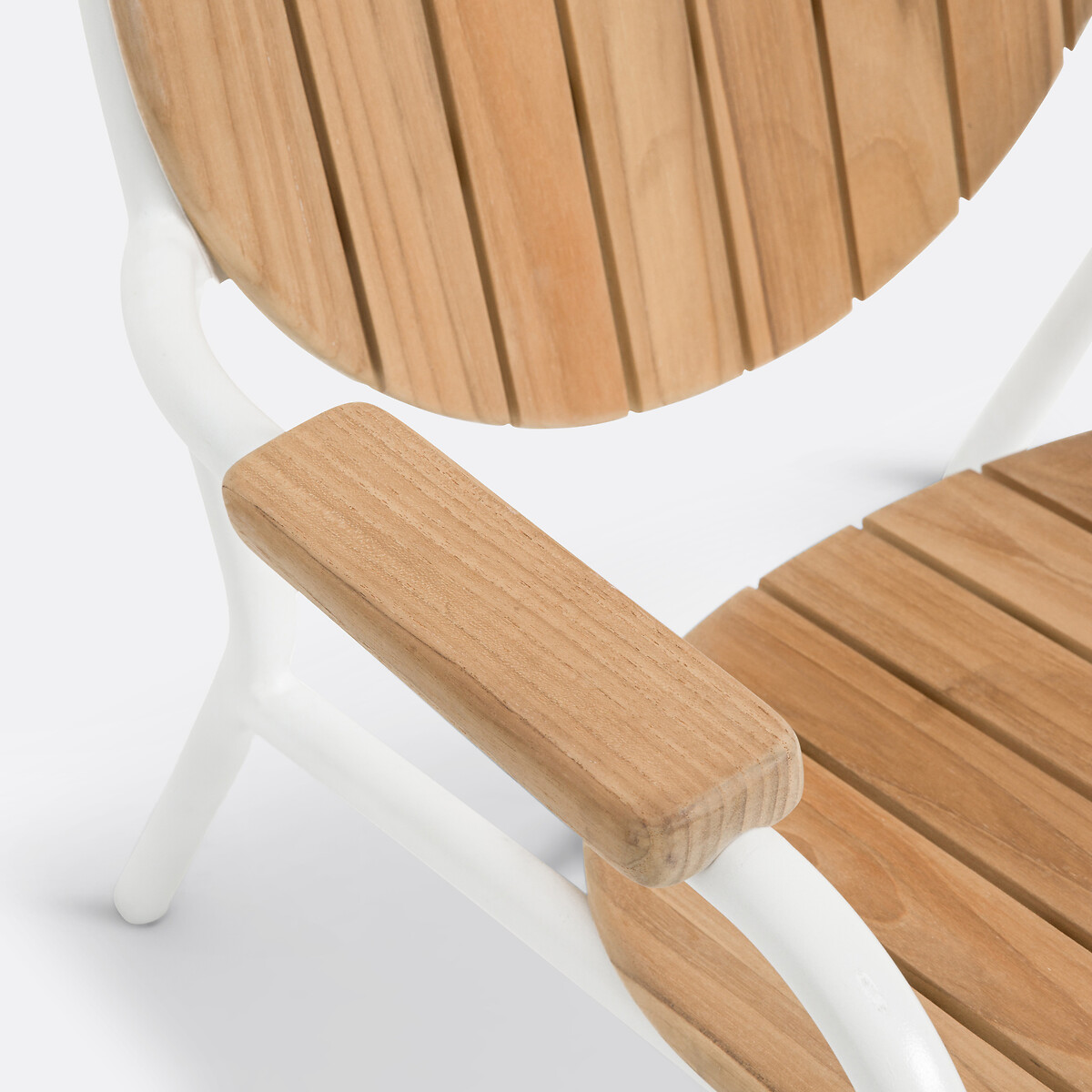 LA REDOUTE INTERIEURS<br>Poltrona de jardim em alumínio/teca maciça, Chassagne