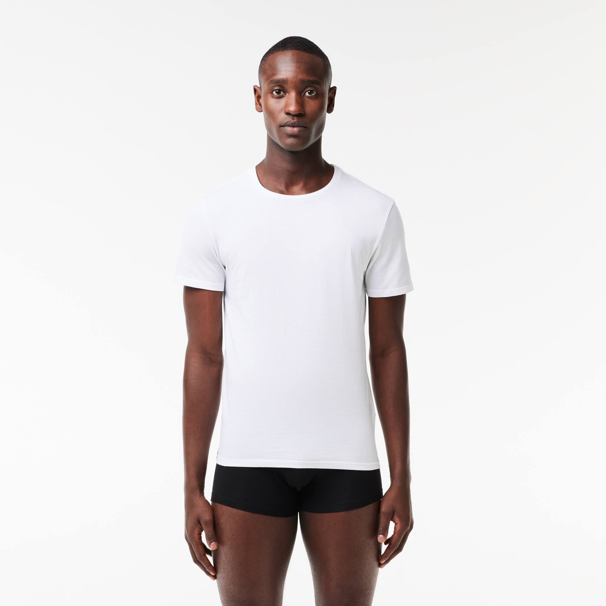 3er Pack Herren Lounge T-Shirt aus Baumwolle Loungewear - Weiss - Lacoste - Herren