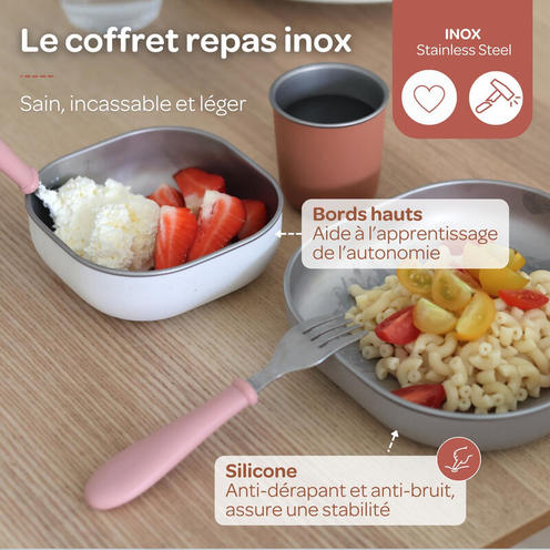 Coffret repas Inox Terracotta - BEABA