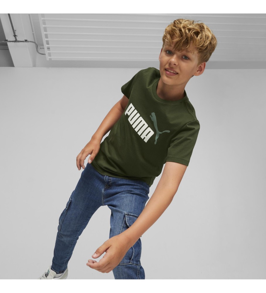 Puma Camiseta Essentials+ Two-Tone Logo verde