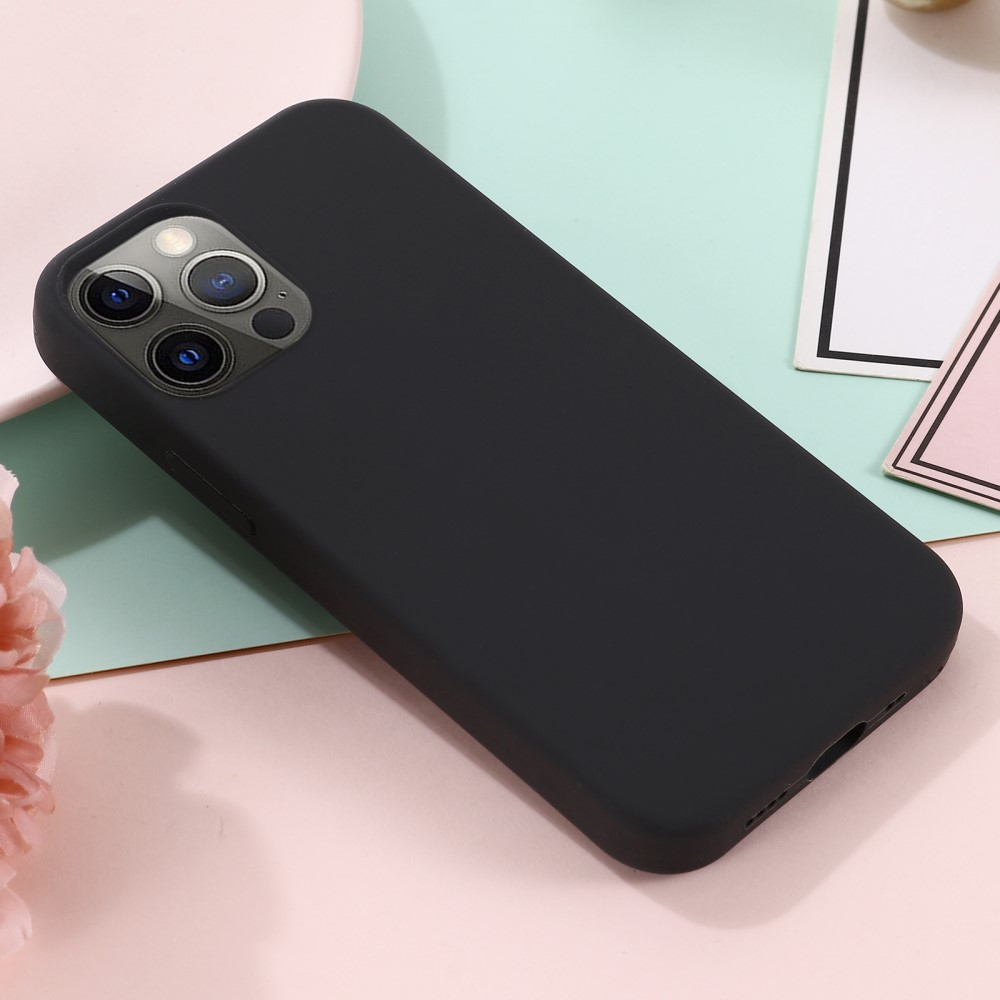 iPhone 13 Pro MagSafe Silikon Case Hülle - Schwarz