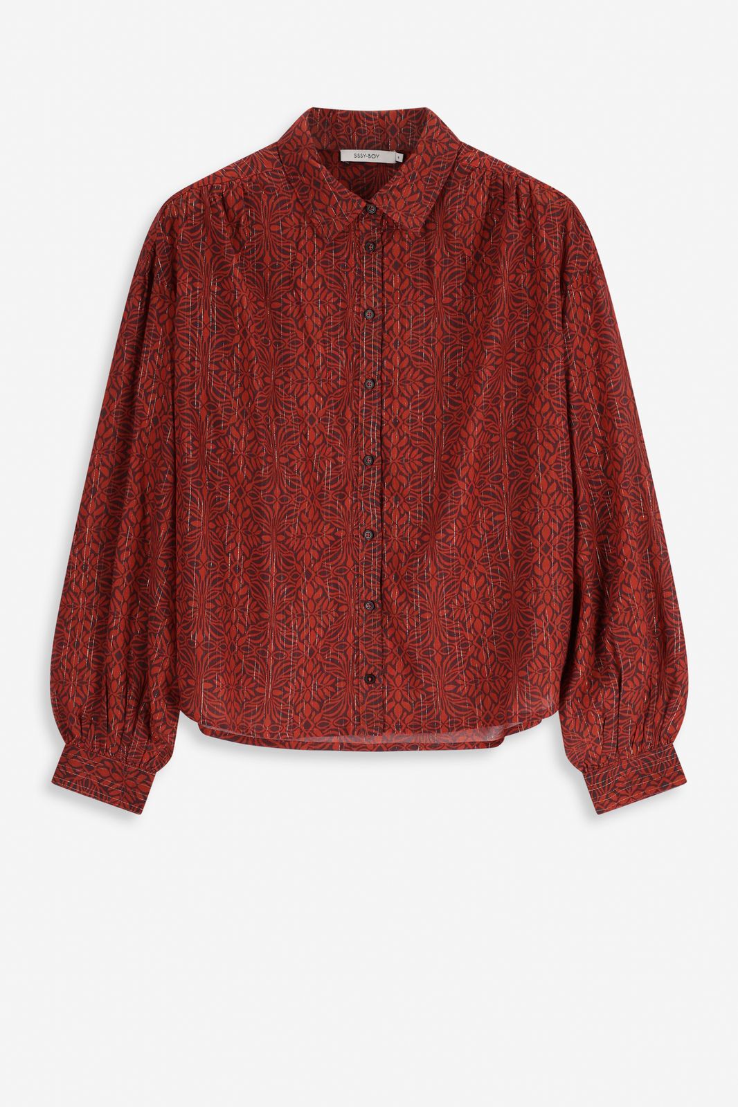 Rode blouse met lurex
