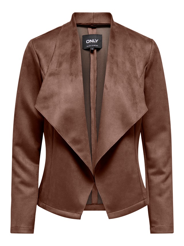 ONLY Kurzjacke »ONLJOLINE FAUX SUEDE DRAPY JACKET OTW« in Wildleder Optik